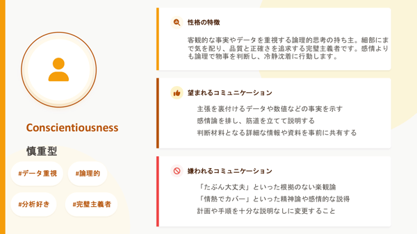 Conscientiousness(慎重型)