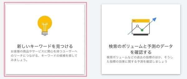Googleキーワードプランナーを利用する