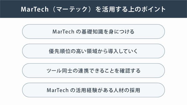 Mar Tech(マーテック)を活用する上のポイント