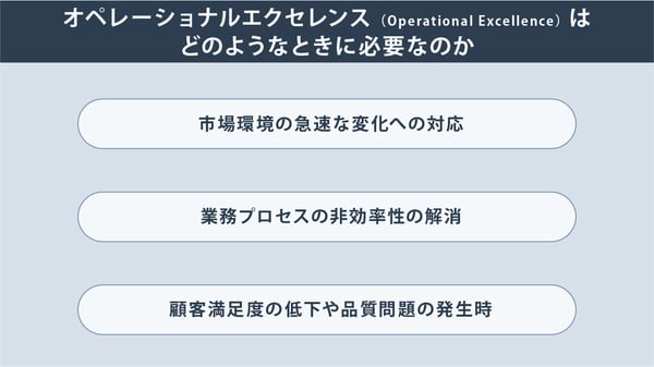 オペレーショナルエクセレンスはどのような時に必要なのか