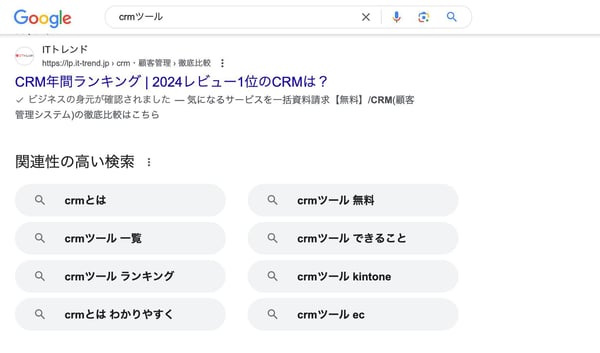 関連キーワードの例