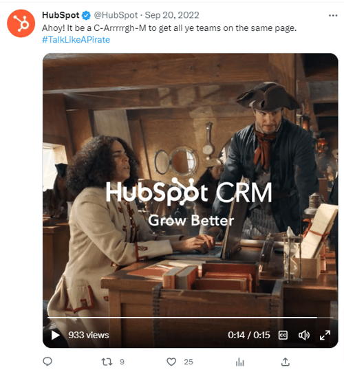 12.HubSpotのTwitter上の動画