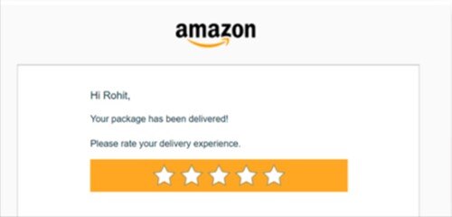 Amazonのメール内レビュー