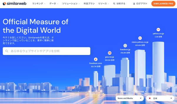 similarwebの画面