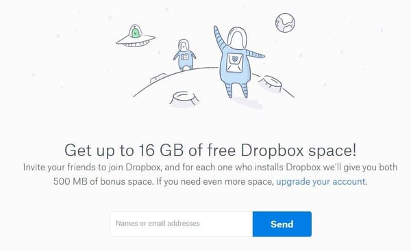Dropboxのリファラルプログラム