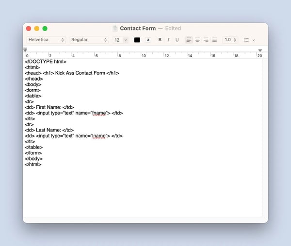 HTMLで問い合わせフォームを作成するイメージ