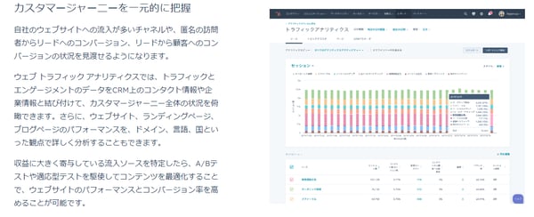 HubSpotのスクショ