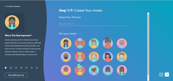 HubSpotの無料ペルソナ作成ツール「Make my persona」）