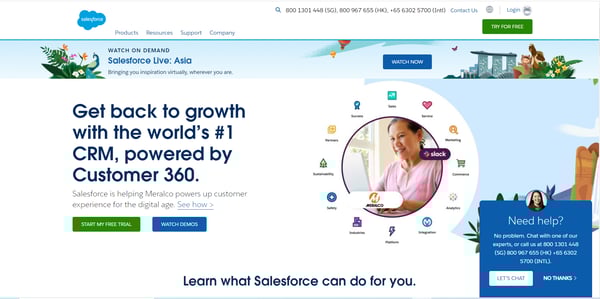 salesforce公式HP