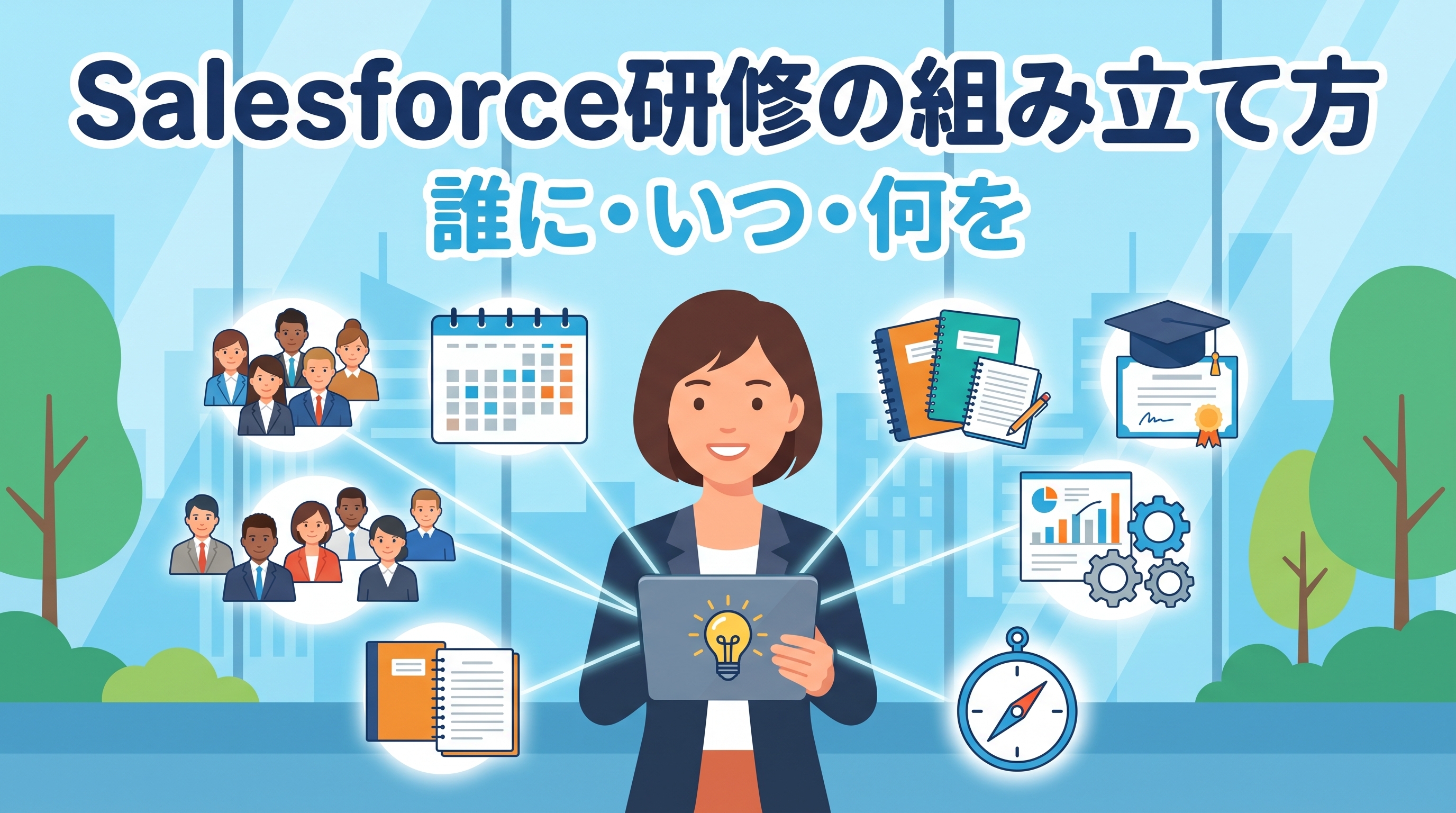 Salesforce研修の形式・費用と研修計画の立て方｜誰に・いつ・何を学ばせるか